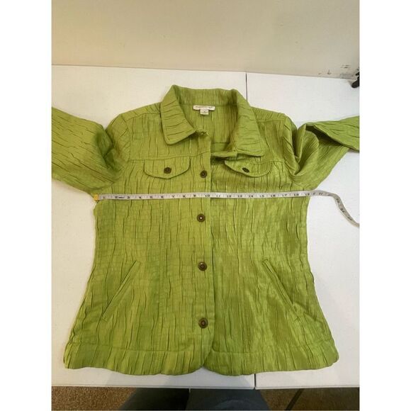 Christopher & Banks women’s lot bundle green jacket and brown blouse size medium - Picture 11 of 15